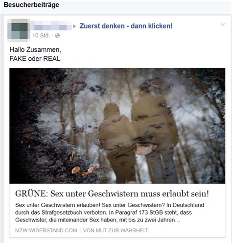 Sex Unter Geschwistern Muss Erlaubt Sein Mimikama Org