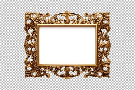 Quadro De Imagem Dourado Isolado Em Fundo Transparente PSD Premium