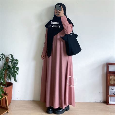 Jual HANA Basic Knit Dress Noora Daily Shopee Indonesia