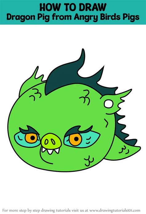 How To Draw Dragon Pig From Angry Birds Pigs Angry Birds Pigs Step By