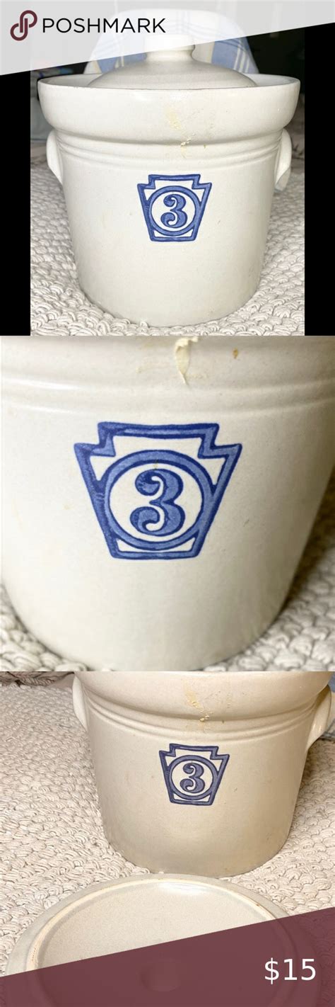 Vtg 1960 S Pfaltzgraff Yorktowne Stoneware Crock Stoneware Crock