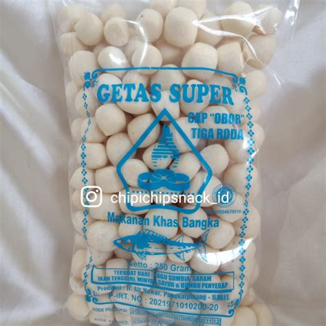 Jual Getes Super Cap Obor Tiga Roda Biru Asli Bangka Getas Kerupuk