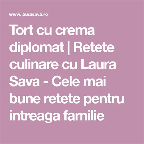 Tort Cu Crema Diplomat Retete Culinare Cu Laura Sava Cele Mai Bune