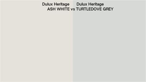 Dulux Heritage Ash White Vs Turtledove Grey Side By Side Comparison