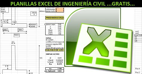 Planillas Excel Para Ingeniería Civil Hojas De Cálculo Ingenieria Civil Ingenieria