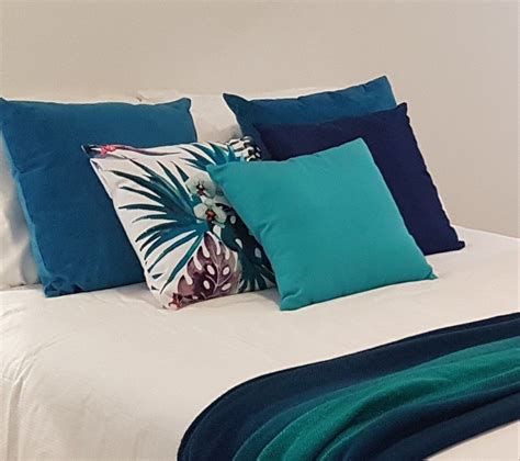 Teal And Blue Cushions Bedroom Styling Blue Cushions Home Staging