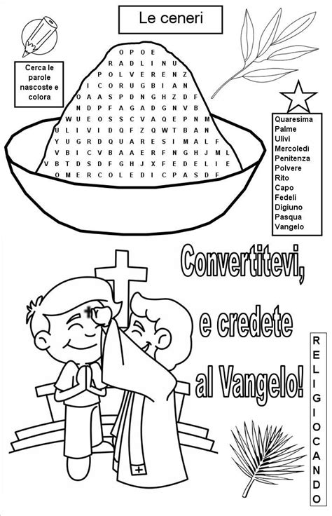 Mercoled Delle Ceneri Le Sacre Ceneri Catholic Crafts Bible Lessons