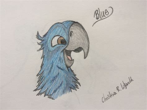 Blue From The Movie Rio Drawing By Artwolf Tegning Tegninger