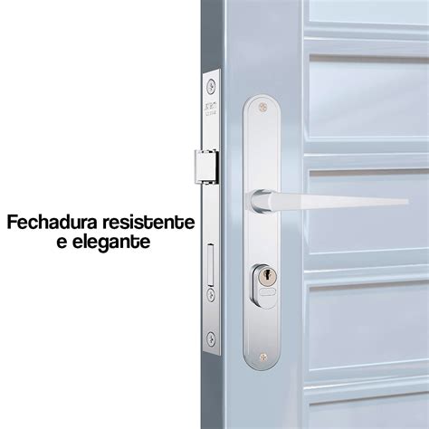 Fechadura Externa Perfil Serralheiro Estreita Stam Inox Fech