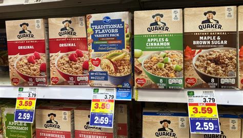 Quaker Instant Oatmeal As Low As 109 At Kroger Iheartkroger