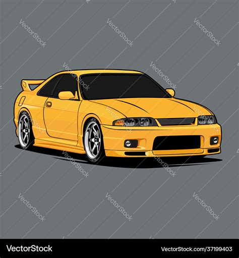 Yellow car Royalty Free Vector Image - VectorStock