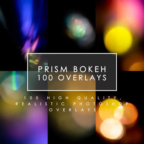 100 Prism Bokeh Overlays Colored Bokeh Photoshop Overlays Etsy