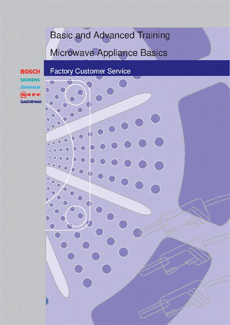 BOSCH SIEMENS FACTORY MICROWAVE TRAINING MANUAL Service Manual download ...