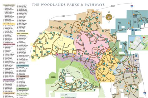 The Woodlands Parks and Pathways Map and Directory | The Woodlands in Focus