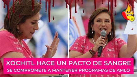 Xóchitl hace pacto de sangre y lo firma ante notario público YouTube