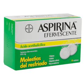 Aspirina Efervescente Mg Oral Tabletas