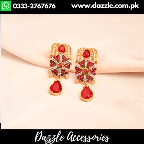 Red Drop Earrings - Dazzle Accessories