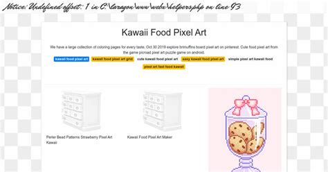 Kawaii Food Pixel Art