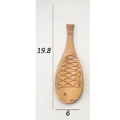 1 шт. рисовая ложка в форме рыбы деревянная натуральная ручная резная ...