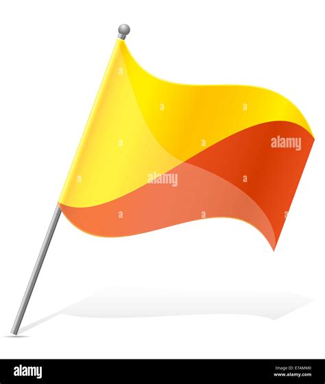 Flag Of Bhutan Illustration Isolated On White Background Stock Photo