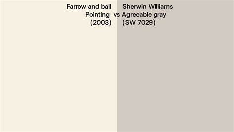 Farrow And Ball Pointing 2003 Vs Sherwin Williams Agreeable Gray Sw