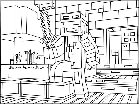 Разукрашки Minecraft 15 фото