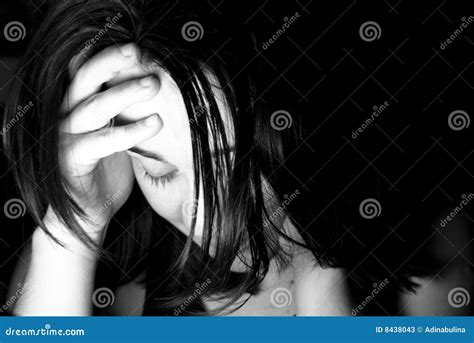 Sad depressed girl stock image. Image of head, breakdown - 8438043