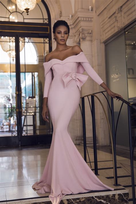 Long Crepe Dress Rhea Costa 2020 Atelier Susanna