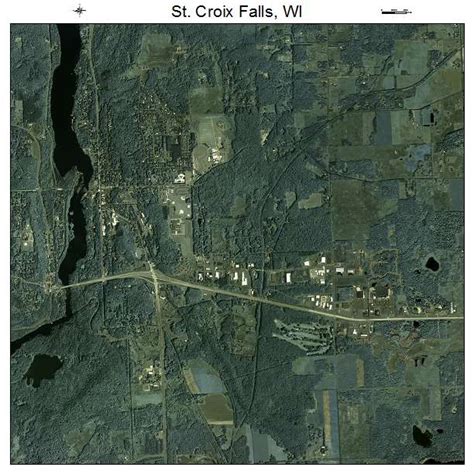 Aerial Photography Map of St Croix Falls, WI Wisconsin