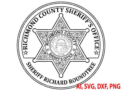 Richmond County Sheriff Badge, Logo, Seal, Custom, Ai, Vector, SVG, DXF ...