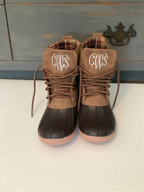 Girls Personalized Duck Boots Monogrammed Short Duck Boots Etsy