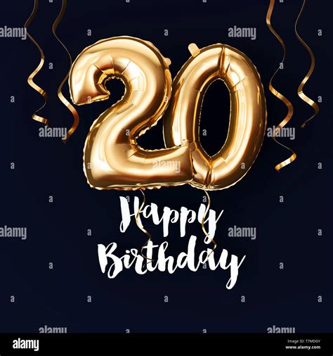 Happy Birthday Card 20th Birthday High Resolution Stock Photography And