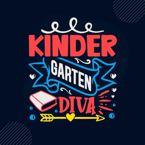 Premium Vector Kinder Garten Diva Lettering Premium Vector Design