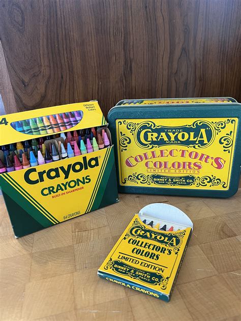 Vintage Crayola Collectors Colors Tin With 2 Packages Of Etsy