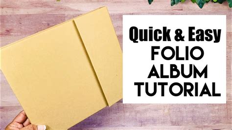 Quick Easy Folio Album Tutorial Scrapbook Albums Tutorial Mini