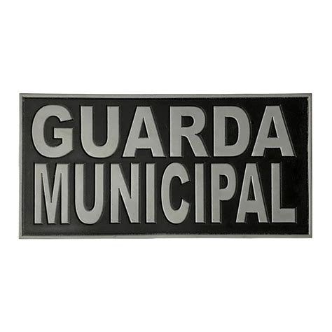 Patch Para Colete Costas GUARDA MUNICIPAL Emborrachado Ares Tactical