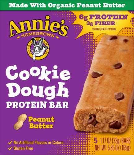 Annie S™ Homegrown Organic Peanut Butter Cookie Dough Protein Bars 5 Ct 1 17 Oz Pick ‘n Save