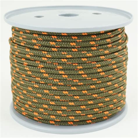 8mm PP 760daNPolypropylenschnur 50m Oliv Orange Oliv Seil Schnur