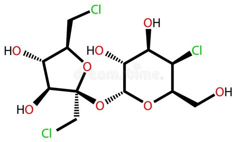 Fórmula Estrutural De Sucralose Ilustração Do Vetor Ilustração De