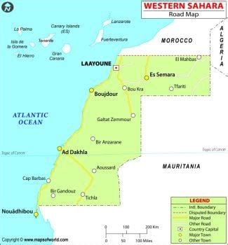 Western Sahara Road Map