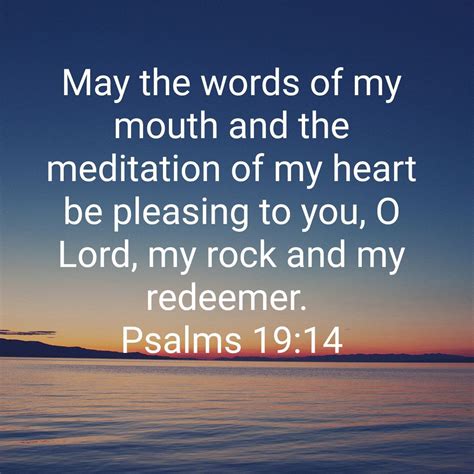 Psalm Let The Words Of My Mouth And The Meditation Of My Heart Be