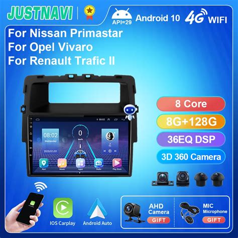 JUSTNAVI Radio Con GPS Para Coche Reproductor Multimedia Con Android 10