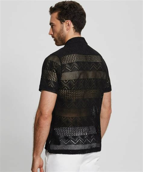 GuessゲスのGeometric Knit Crochet Shirtシャツ ブラウス WEAR