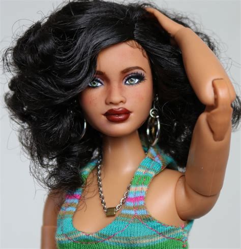 Sold Ola Rae Biracial Ooak Mbili Barbie Hybrid Repaint On A Curvy