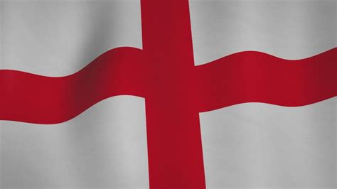 England Waving Flag Background Full Screen Loop Video Seamless