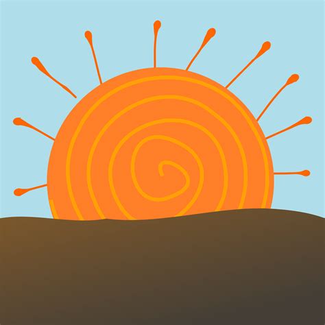 Clipart - Rising sun