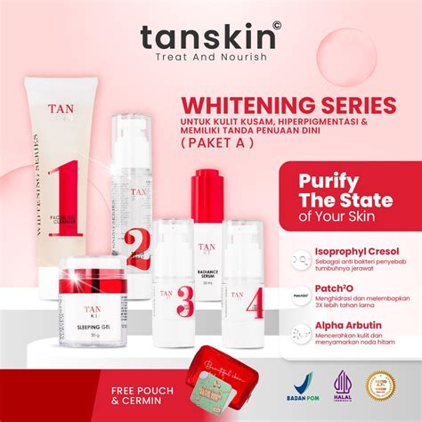 Tanskin Whitening Series Package 4in1 Facial Brightening Skincare