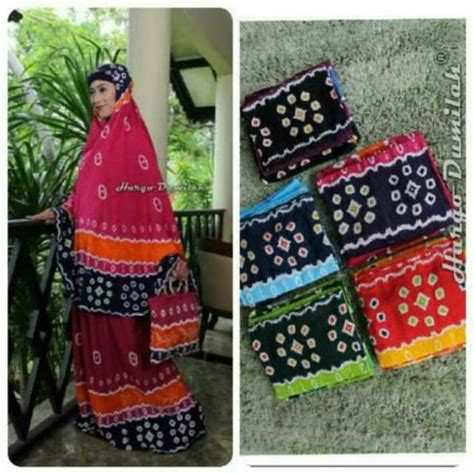 Jual Mukena Hargo Dumilah Motif Cinde Shopee Indonesia