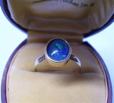 Goldschmiede Anfertigung 14 Kt Gelbgold Ring 1 50 Ct Opal Catawiki