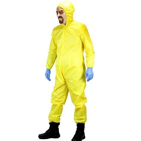 Yellow Hazmat Suit Set For Adults Includes Jumper Mask Safe To Use Gas